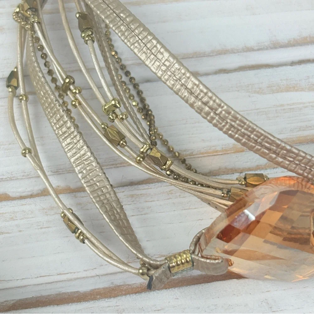 Nakamol Elegant Gold Wrap Bracelet with Crystal Accent